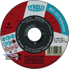 TYROLIT Trennscheibe gerade Basic* 115 x 1,0 mm Inox Form 41