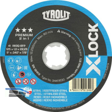 TYROLIT X-LOCK Trennscheibe Stahl/Inox gerade Premium*** 125 x 1.6 mm