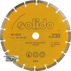 SOLIDO Diamant Handtrennscheibe Turbo 230 x 22,23 mm