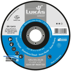 LUKAS Schruppscheibe Promax**gekr�pft A24X-BF � 125 x 6 mm Inox/Stahl