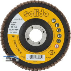 SOLIDO Schleiflamellenteller Zirkonkorund � 125 mm Korn 40