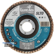 LUKAS Schleiflamellenteller SLTO Zirkonkorund � 125 mm Korn 80