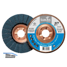 LUKAS Schleiflamellenteller SLTT Zirkonkorund � 115 mm Korn 40