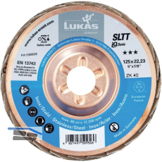 LUKAS Schleiflamellenteller SLTT Zirkonkorund � 125 mm Korn 40