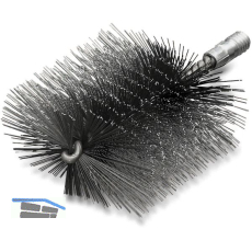 LESSMANN Heizkesselb�rste 40 X 80 mm Aufnahme W 1/2" Stahldraht