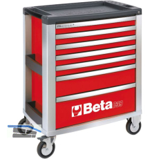 BETA Werkzeugwagen C39R Aluminium rot 800 x 500 x 971 mm 7 Schubladen
