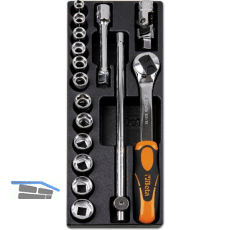 BETA Werkzeugsortiment Steckschl�sseleinsatz T100 1/2" 16-teilig