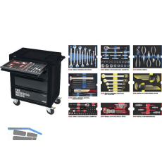 WGB Werkzeugwagen 143 466 x 712 x 943 mm 140-teilig 5 Schubladen