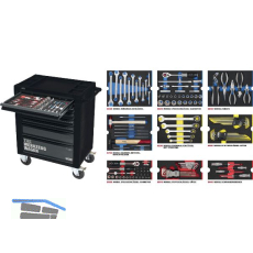 WGB Werkzeugwagen 145 466 x 712 x 943 mm 140-teilig 7 Schubladen