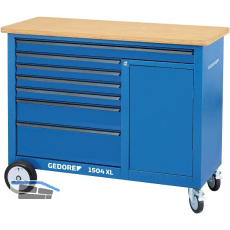 GEDORE Rollwerkbank 1504 XL 1250 x 550 x 985 mm 7 Schubladen