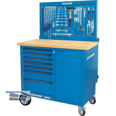 GEDORE Rollwerkbank BR1504 1100 x 550 x 985 mm mit R�ckwand 7 Schubladen
