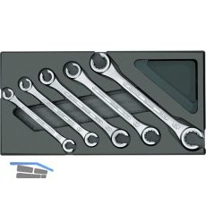 GEDORE Doppelringschl�ssel-Satz offen 1500 ES-400 in 1/3 ES-Modul 5-teilig