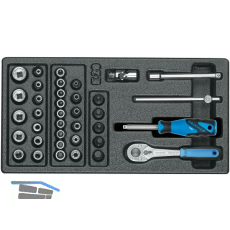 GEDORE Steckschl�ssel-Sortiment 1/4" 1500 ES-20 in 1/3 ES-Modul 37-teilig
