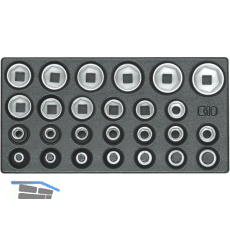 GEDORE Satz Steckschl�ssel-Eins�tze 1/2" 1500 ES-19 in 1/3 ES-Modul 26-teilig