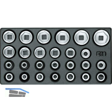 GEDORE Satz Steckschl�ssel-Eins�tze 1/2" 1500 ES-19 IS in 1/3 ES-Modul 26-teilig
