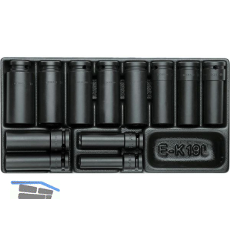 GEDORE Satz Kraft Schrauber Eins�tze 1/2"1500 ES-K19L in 1/3 ES-Modul 12-tlg