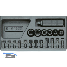 GEDORE Schraubenl�ser Sortiment 1/2"1500 ES-K 1900 in 1/3 ES-Modul 19-tlg