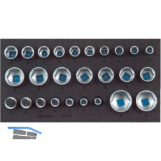 GEDORE Satz Steckschl�ssel-Eins�tze 1/2" 1500 CT1-19 in 1/3 CT-Modul 26-teilig