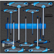 GEDORE Winkelschraubendreher-Satz 1500 CT2-DT 2142 in 2/3 CT-Modul 9-teilig