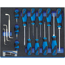 GEDORE Schraubendreher-Satz 2005 CT2-2160 in 2/4 CT-Modul 15-teilig