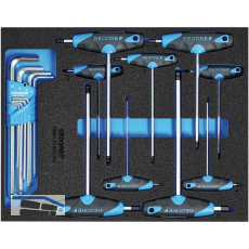 GEDORE Winkelschraubendreher-Satz 2005 CT2-DT 2142 in 2/4 CT-Modul 17-tlg