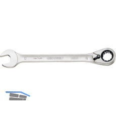GEDORE Maulschl�ssel 7UR 13� abgewinkelt mit Ringratsche umschaltbar 17 mm