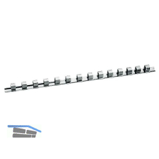 GEDORE Federklemmleiste f�r 14 Steckschl�sseleins�tze 1/2" L�nge 405 mm