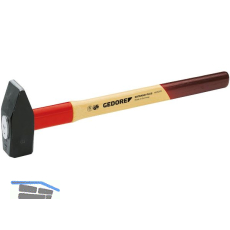 GEDORE Sicherheits Vorschlaghammer 609H Rotband Plus 3000 g Hickory Stiel 600 mm