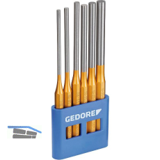 GEDORE Splintentreiber-Satz lange Form 119L achtkant 6-teilig im PVC Halter