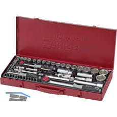 WGB Steckschl�ssel-Satz No. 3920 1/4"+1/2" vierkant mit Umschaltknarre 56-teilig