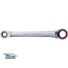 WGB Doppel-Ringratschenschl�ssel 4in1 SW 10 x 13 mm, 17 x 19 mm