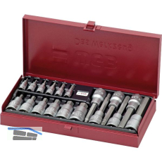 WGB Steckschl�ssel-Satz 3910 1/4" und 1/2" Innensechskant 18-teilig