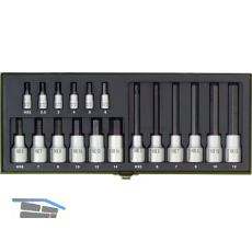 PROXXON Steckschl�ssel-Satz 1/4" und 1/2" Hex 18-teilig
