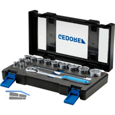 GEDORE Steckschl�ssel-Satz 19 DMU-20 1/2"vierkant mit Umschaltknarre 15-teilig