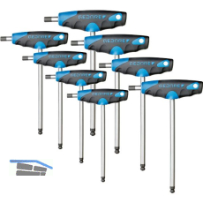 GEDORE Schraubendreher-Satz mit 2K-T-Griff+Kugelkopf DT2142 Sechskant 8-teilig