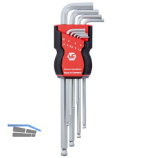 HAFU Sechskant Stiftschl�ssel-Satz extra lang mit Kugelkopf Gr. 1,5-10 mm 9-tlg.