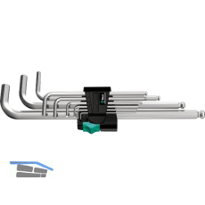 WERA Sechskant Stiftschl�ssel-Satz lang Kugelkopf Hex-Plus1 1.5-10mm 9-teilig
