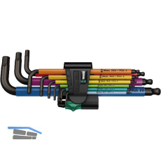 WERA Sechskant Stiftschl�ssel-Satz lang Multicolour 950/9 Hex-Plus 1SB 9-teilig