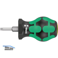 WERA Vergaser Schraubendreher Stubby 335 1.0 x 5.5 x 24.5 mm Schlitz