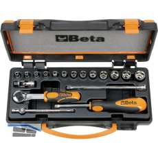 BETA Steckschl�ssel-Satz 900/C13-5 1/4"vierkant mit Umschaltknarre 18-teilig