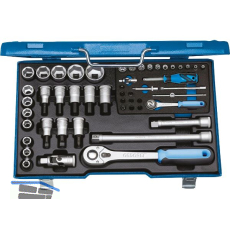 GEDORE Steckschl�ssel-Satz 19V20U-10 1/4"+1/2"vierkant mit Umschaltknarre 50-tlg