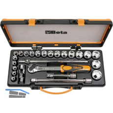 BETA Steckschl�ssel-Satz 920A/C20X 1/2"vierkant mit Umschaltknarre 25-teilig