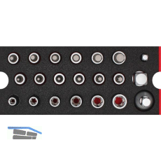 WGB Moflex Modul S Steckschl�sseleins�tze + Adapter 6220 21-teilig