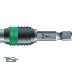 WERA Universal Bithalter Rapidaptor 889/4/1K mit Dauermagnet 1/4"sechskant 50 mm