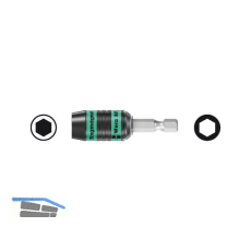 WERA Universal Bithalter Rapidaptor 887/4RR mit Ringmagnet 1/4"sechskant 57 mm
