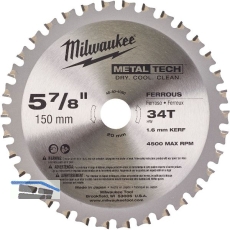 MILWAUKEE HM-Kreiss�geblatt � 150 x 1.6 x 20 Z�hne 34