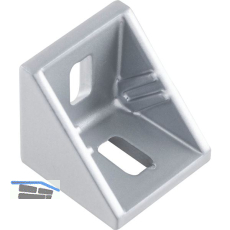 FATH Zinkwinkel 30 x 30 mm pulverbeschichtet alufarbig Nut 6