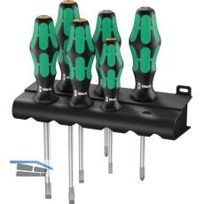 WERA Schraubendreher-Satz 334/355/6+Rack Schlitz/Pozidriv 6-teilig