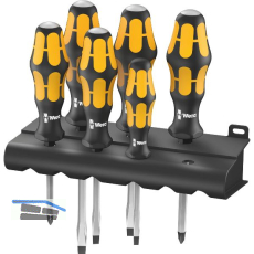 WERA Schraubendreher-Satz 932/6+Rack Schlitz/Phillips 6-teilig