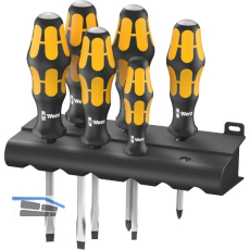 WERA Schraubendreher-Satz 932/918/6+Rack Schlitz/Pozidriv 6-teilig